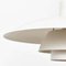 Mid-Century Modern, White and Orange Metal Ceiling Lamp attributed to Poul Henningsen, 1960s, Image 5
