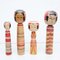 Bambole Kokeshi vintage, anni '30, set di 4, Immagine 2