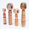 Bambole Kokeshi vintage, anni '30, set di 4, Immagine 3