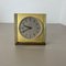 Horloge de Table Hollywood Regency Vintage en Verre par Kienzle, Allemagne, 1960s 3