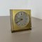 Reloj de mesa Hollywood Regency vintage de vidrio y latón de Kienzle, Germany, años 60, Imagen 2