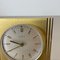 Vintage Hollywood Regency Tischuhr aus Messing & Glas von Kienzle, 1960er 9