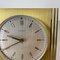 Reloj de mesa Hollywood Regency vintage de vidrio y latón de Kienzle, Germany, años 60, Imagen 7