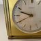 Vintage Hollywood Regency Tischuhr aus Messing & Glas von Kienzle, 1960er 8