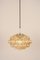 Large Amber Bubble Glass Pendant attributed to Helena Tynell for Limburg, Germany, 1970s, Image 4