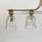 Italian Romantic Glass and Patina Brass Four Lights Chandeliers, 1930s, Image 7