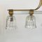 Lámparas de araña italianas románticas de vidrio y latón con cuatro luces, años 30, Imagen 7