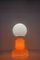 Lampe de Bureau Space Age Mid-Century en Verre de Murano Orange et Blanc, Italie, 1970s 17