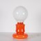 Mid-Century Italian Space Age Orange and White Murano Glass Table Lamp, 1970s 6