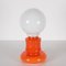 Mid-Century Italian Space Age Orange and White Murano Glass Table Lamp, 1970s, Image 3