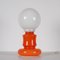 Mid-Century Italian Space Age Orange and White Murano Glass Table Lamp, 1970s 8
