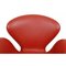 Swan Chair in Original Red Leather by Arne Jacobsen for Fritz Hansen, 2000s, Image 6