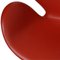 Swan Chair in Original Red Leather by Arne Jacobsen for Fritz Hansen, 2000s, Image 8