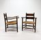 Oak and Straw Modernist Chairs, 1960s, Set of 2 4