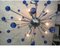 Murano Style Glass Sputnik Blue Italian Handmade Chandelier 2