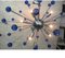 Murano Style Glass Sputnik Blue Italian Handmade Chandelier, Image 2