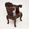 Antiker chinesischer Armlehnstuhl aus geschnitztem Hartholz, 1890er 15