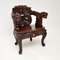 Antique Chinese Carved Hardwood Armchair, 1890s 1