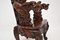 Antiker chinesischer Armlehnstuhl aus geschnitztem Hartholz, 1890er 10