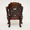 Antique Chinese Carved Hardwood Armchair, 1890s 12