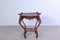 Living Room Tea Table with Tray in Carved Walnut, 1800s, Image 4