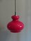 German Red Glass Pendant Lamp from Peill & Putzler, 1960s 1