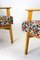 Beech Armchairs with Patterned Fabric, 1960s, Set of 2 13