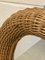 Oval Mirror in Wicker and Bamboo, 1980s 3