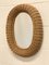 Oval Mirror in Wicker and Bamboo, 1980s, Image 1