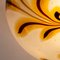 Italienische Vintage Deckenlampe aus Muranoglas mit bernsteinfarbenem Blumen-Dekor, 1980er 8