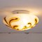 Vintage Italian Murano Glass Ceiling Lamp with Amber Floral Decor, 1980s, Image 3