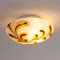 Vintage Italian Murano Glass Ceiling Lamp with Amber Floral Decor, 1980s 6