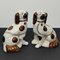 Copper Luster Dogs with Separated Legs from Staffordshire, Set of 2, Image 4