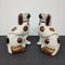 Copper Luster Dogs with Separated Legs from Staffordshire, Set of 2, Image 3