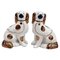 Copper Luster Dogs with Separated Legs from Staffordshire, Set of 2 1