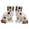 Copper Luster Dogs with Separated Legs from Staffordshire, Set of 2, Image 1
