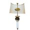 Lamp and Wall Lamp in Gilded Metal and Porcelain, Set of 2 7