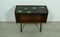 Mid-Century Modern Rack Side Table with Black Glass Top, 1950s 4