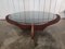 Mahogany Coffee Table with Smoked Glass Top 1