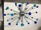 Murano Stil Glas Sputnik Blau Italienischer Handgemachter Kronleuchter 5