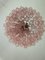 Lámpara de araña Sputnik de cristal de Murano con marco de metal en rosa y castaño, Imagen 6