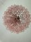 Murano Style Glass Sputnik Chandelier Pink and Brunette Metal Frame 6