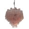 Lámpara de araña Sputnik de cristal de Murano con marco de metal en rosa y castaño, Imagen 2
