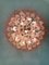 Murano Style Glass Sputnik Chandelier Pink and Brunette Metal Frame 5