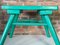 French Brutalist Wooden Stool in Green Paint, 1950s 13