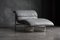 Postmodern Lounge Chair in Grey Leather by Giovanni Offredi for Saporiti, 1974 5
