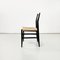 Mid-Century Italian Black Wood Rope Chairs by Gio Ponti for Cassina, 1970s, Set of 6 4