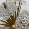 Sputnik Gold Chandelier with Crystal Disks from Val Saint Lambert, 1960s 7