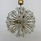 Goldener Sputnik Kronleuchter mit Kristallscheiben von Val Saint Lambert, 1960er 1