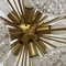 Goldener Sputnik Kronleuchter mit Kristallscheiben von Val Saint Lambert, 1960er 9